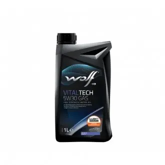 Олива моторна VITALTECH 5W30 GAS 1L WOLF 1048500