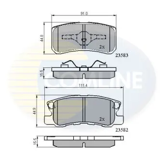 - Гальмівні колодки до дисків Гальмівна система COMLINE CBP0905