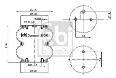 Пневмоподушка BILSTEIN FEBI 39093