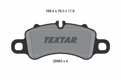 Гальмівні колодки, дискові TEXTAR 2598303