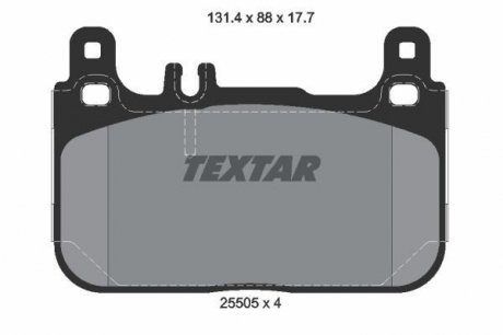 Тормозные колодки, дисковые. TEXTAR 2550501 (фото 1)
