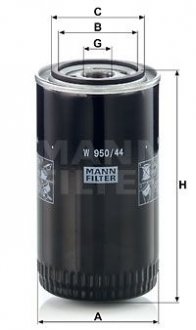 Фільтр масляний MANN-FILTER MANN (Манн) W950/44