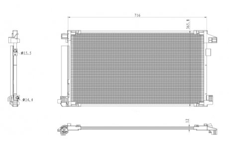 Радіатор кондиціонера NRF 350500