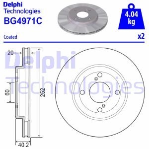 Тормозной диск DELPHI BG4971C