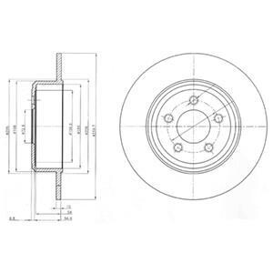 Тормозной диск DELPHI BG4074