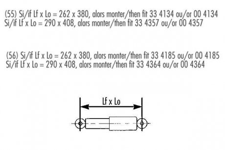 Амотризатор GAS задній ЦІНА за 1 шт.УПАК.по 2 шт.(лівий+правий) RECORD FRANCE 334357 (фото 1)