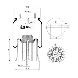 Пневмоподушка BILSTEIN FEBI 40433