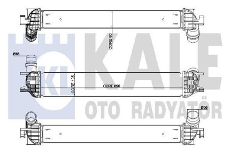 KALE RENAULT Интеркулер Laguna III 1.5/2.0dCi 07- KALE OTO RADYATOR 342385