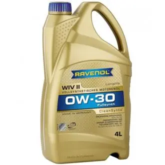 Моторное масло WIV II 0W-30 синтетическое 4 л RAVENOL 1111101004