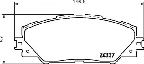Колодки тормозные дисковые передние Strong Ceramic NISSHINBO NP1058SC (фото 1)