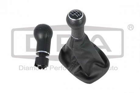 Ручка КПП с пыльником черный 6 ступ VW BORA (99-02),GOLF (98-06)/Seat Leon (00-01),Toledo (99-01) DPA 77111640802 (фото 1)