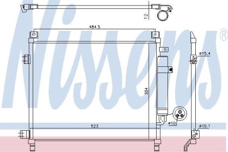 Конденсер NISSAN NOTE (E12) (13-) 1.2 NISSENS 940788