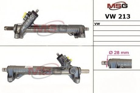 Рейка с Г/У VW TRANSPORTER IV 90-03 MSG VW213 (фото 1)