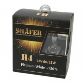 Набір автоламп 60 W, 12 V прозора, 2 шт SHAFER SL3004P