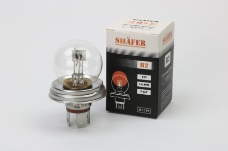 Лампа галогенова 12V 45/40W R2 P45T (картонна упаковка 1шт)) SHAFER SL1019