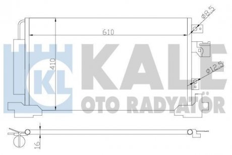 Радиатор кондиционера Citroen C4 Aircross, C-Crooser, Mitsubishi ASX KA KALE OTO RADYATOR 381700