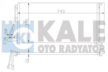 KALE HYUNDAI Радиатор кондиционера Grandeur,NF V,Sonata VI,Kia Magentis 05- KALE OTO RADYATOR 379800
