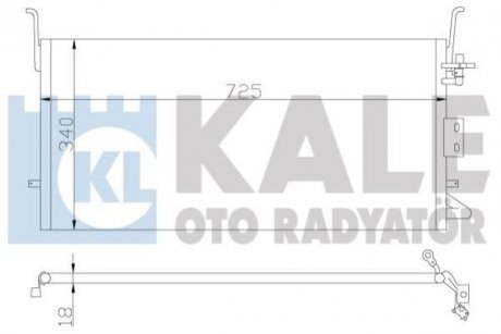 HYUNDAI Радиатор кондиционера Sonata IV,Kia Magentis 01- KALE OTO RADYATOR 379500 (фото 1)