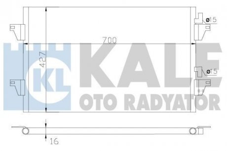RENAULT Радиатор кондиционера Espace IV,Laguna II 01- KALE OTO RADYATOR 342590 (фото 1)