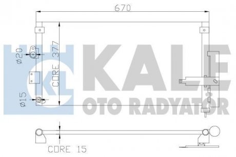 Радиатор кондиционера Honda Civic VIII KALE OTO RADYATOR 386900 (фото 1)