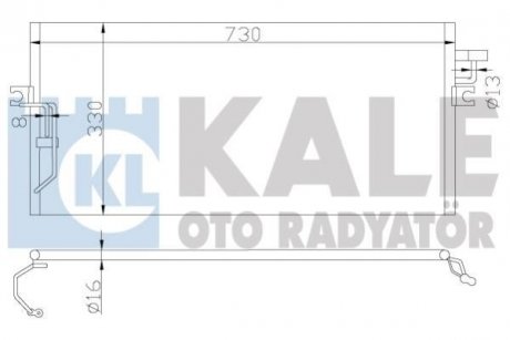 NISSAN Радиатор кондиционера Primera P11 96- KALE OTO RADYATOR 388500 (фото 1)
