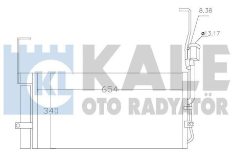 Радіатор кондиціонера Hyundai Santa F? I (Sm) Condenser KALE OTO RADYATOR 386600