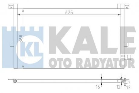 KALE FORD Радиатор кондиционера Mondeo III 02- KALE OTO RADYATOR 378700