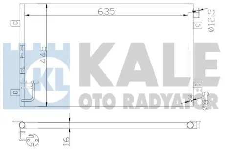 Радиатор кондиционера KIA Sorento (02-) KALE OTO RADYATOR 343115