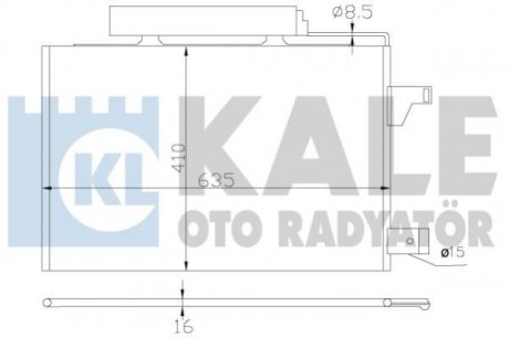 DB Радиатор кондиционера W169/245 04- KALE OTO RADYATOR 388000 (фото 1)