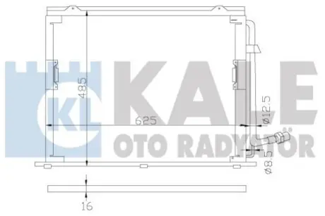 KALE DB Радиатор кондиционера S-Class W140 KALE OTO RADYATOR 392400