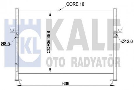 Радиатор кондиционера Hyundai H-1 / Starex, H-1 Box, H100, Porter Condenser KALE OTO RADYATOR 342425