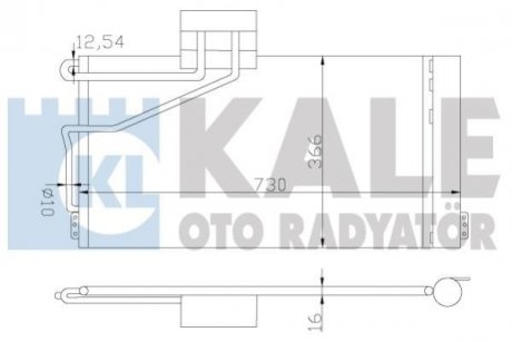 DB Радиатор кондиционера W203 00- KALE OTO RADYATOR 387800 (фото 1)