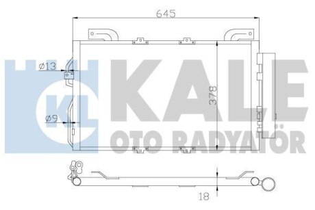 KALE DB Радиатор кондиционера W203 KALE OTO RADYATOR 392900 (фото 1)