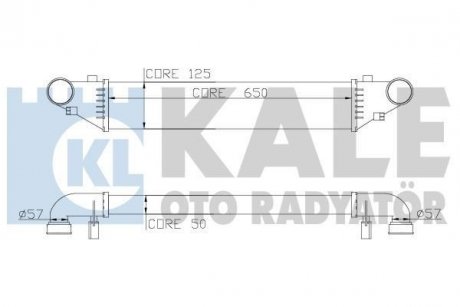 KALE Интеркулер W203 2.0/2.7CDI KALE OTO RADYATOR 347500