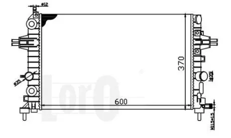 Радиатор охлаждения двигателя ASTRA H/ZAFIRA B 1.6i 16V 04- LORO 037-017-0029