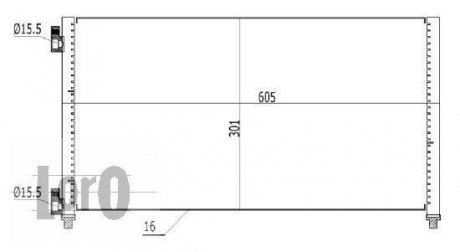 Радіатор кондиціонера DOBLO/PUNTO II 1.3 MJTD/1.2 i 99- LORO 016-016-0008