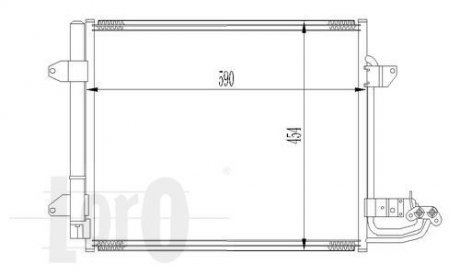 Радиатор кондиционера Caddy 04-/Touran 03- LORO 053-016-0017