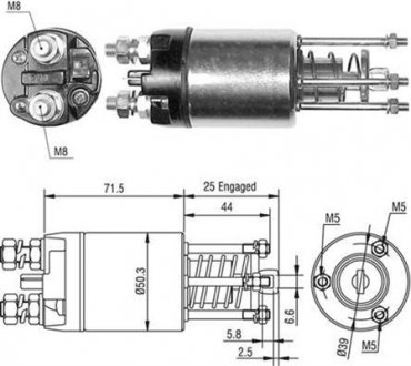 Соленоид стартера MAGNETI MARELLI 940113050460 (фото 1)