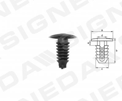 Крепление пластмассовое SKODA FABIA, 08.99 - 02.07 T301(10) SIGNEDA T301(10)