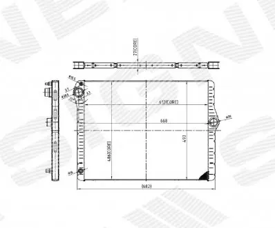 Радіатор BMW 5 (F10/F11), 10 - 16 SIGNEDA RA60776Q
