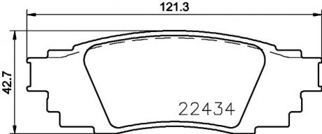 Колодки тормозные дисковые комплект; задн. PAGID HELLA 8DB355025121 (фото 1)