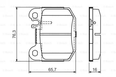 Тормозные колодки задн.(без датч.) DB W163 (ML-klasse) BOSCH 0986495440 (фото 1)