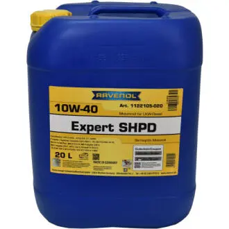 Моторное масло Expert SHPD 10W-40 полусинтетическое 20 л RAVENOL 1122105020