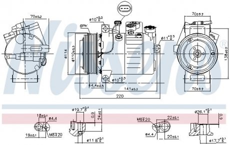 Компресор кондиціонера NISSENS 890115