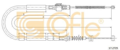 Трос ручника COFLE 17.2725