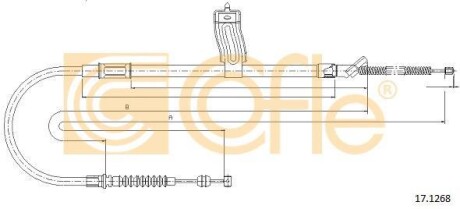 Трос ручника COFLE 17.1268