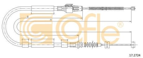 Трос ручника COFLE 17.2724