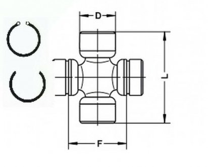 Хрестовина GKN (Spidan) GKN/LOEBRO U 109 (фото 1)