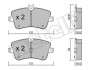 Колодки гальмівні (передні) MB C-class (W203/CL203/S203)/CLK-class (C209)/SLK-class (R171) 00-11 METELLI 22-0342-0 (фото 1)