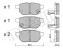 Колодки тормозные (задние) Toyota Corolla/Auris 06-14/IQ/Urban Cruiser 09-15/Prius 12-/Yaris 05- METELLI 22-0746-0 (фото 10)